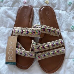 Roxy Colorful Braided Strap Sandals